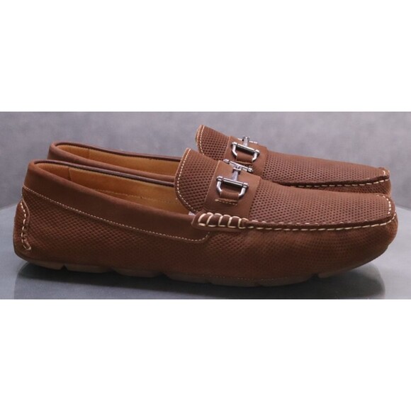 Nordstrom Shop Men's Horsebit Loafers Driving Shoes Size 13 Leather Brown - Picture 4 of 11